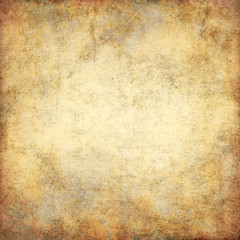 Wall Mural - Brown faded old paper texture with a nice patina.Vintage rustic grunge background.