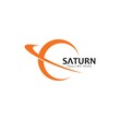 vector sign of saturn planet icon illustration design 