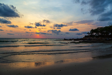 Colorful Ocean water of tropical sea