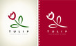Tulip logo vector. Design vector illustration.