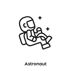 astronaut icon vector. astronaut icon vector symbol illustration. modern simple vector icon for your