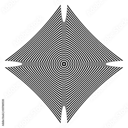 Abstract geometric design element. Lines pattern.