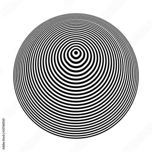 Cone shape. Abstract geometric design element.