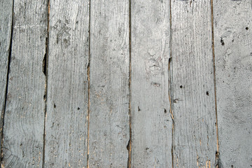 White wooden wall, old wood planks texture, grunge background, abstract interior design 