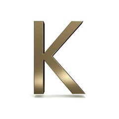 Fototapete - 3d letter collection with white background.letter K