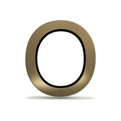 Fototapete - 3d letter collection with white background.letter O