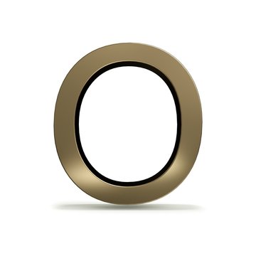 3d letter collection with white background.letter O