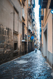 Fototapeta Uliczki - NAPLES, ITALY - January 15, 2018 : Street view of old town in Naples city, Italy
