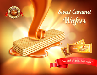 Canvas Print - Sweet Caramel Wafers Advertisement