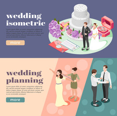 Canvas Print - Wedding Planning Isometric Banners