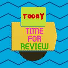 Wall Mural - writing note showing time for review. business concept for evaluation feedback moment perforanalysis