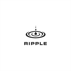 water ripple logo design template