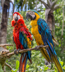 Scarlet Macaws, Amazonia