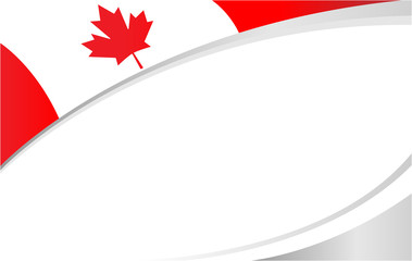 Wall Mural - Canadian flag maple leaf symbol frame banner with empty space for your text.