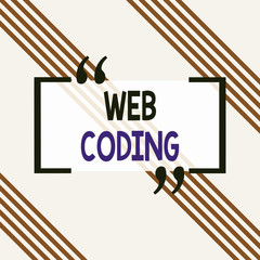 Poster - writing note showing web coding. business concept for work involved in developing a web site for the
