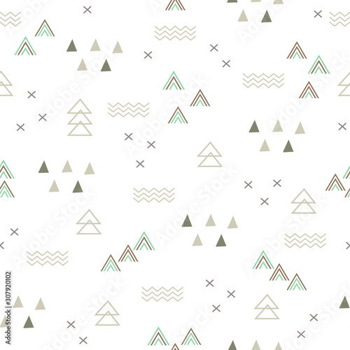 Fotografía Seamless Pattern abstract teepee tent plus sign cross design for background, wa
