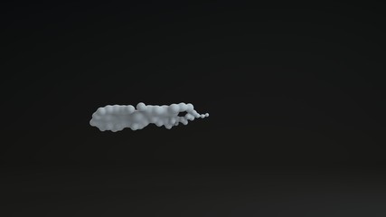 Poster - 3D illustration of many drops of white color in a dark space. The droplets are scattered and compressed, fused and disintegrating. 3D rendering for abstract compositions, futuristic background.