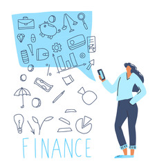 Finance for teens concept. Vector color design.