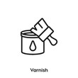 varnish icon vector. varnish icon vector symbol illustration. Modern simple vector icon for your design. varnish icon vector.	