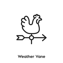 Weather Vane Icon Vector. Weather Vane Icon Vector Symbol Illustration. Modern Simple Vector Icon For Your Design. Weather Vane Icon Vector	