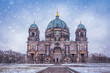 Berlin Cathedral Berliner Dom  in winter Germany