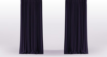 Background With Straight Luxury Black Curtains And Draperies