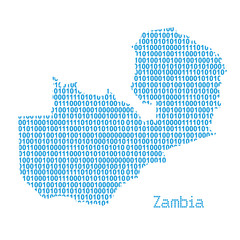 Wall Mural - map of Zambia vector