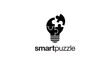  lightbulb idea smart puzzle logo design template