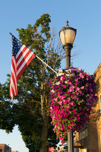 American Flag And Flower Basket, Main St. USA