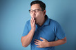 © airdone - Asian Man Chocked Want to Puke