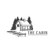 Cabin Wood Logo, Cabin Resort Logo