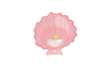 Mother Of Pearl Pink Sea Shell Vector Illustration Isolated On White Background
