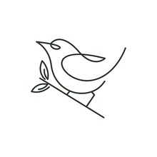 Green Bird And Leaf Logo Design