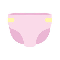 Canvas Print - cute baby diaper pink icon