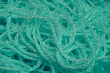 Poster - Close up Aqua Menthe Beautiful Cotton Thread background texture.