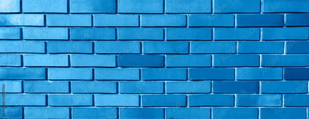 Blue background from brick wall texture pattern, wallpaper design ...