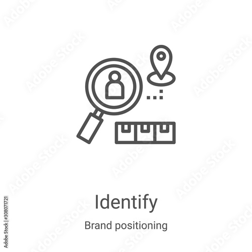 Fotomural identify icon vector from brand positioning collection