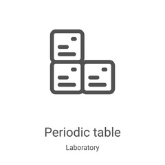 Wall Mural - periodic table icon vector from laboratory collection. thin line periodic table outline icon vector 