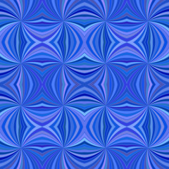 Poster - Blue abstract psychedelic seamless striped spiral pattern background design - vector graphic with swirling rays