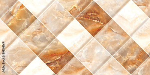 Obraz w ramie Ceramic kitchen or washroom wall tile, wallpaper & background in multi colors.	