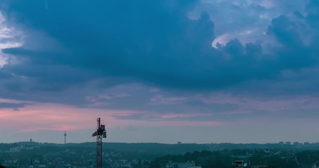 Wall Mural - Wuppertal Germany NRW Cityscape Panorama Time-lapse
