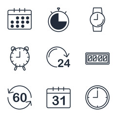 Aufkleber - Time set icon template color editable. Time Management pack symbol vector sign isolated on white background icons vector illustration for graphic and web design.