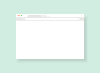 Poster - Window browser ui template. Web browser window. Vector illustration.