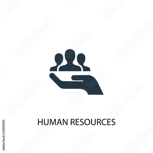 Cuadros en Lienzo human resources icon. Simple element illustration