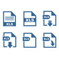 Fototapete - XLS file format icon vector design symbol