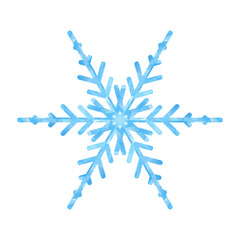 Poster - Abstract design template with polygonal snowflake for decoration design. Vector decorative background. Winter symbol. Low poly banner with snowflake on white background for decorative design.