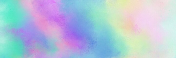 Aufkleber - broadly painted banner texture background with light gray, sky blue and light pastel purple color. can be used as texture, background element or wallpaper