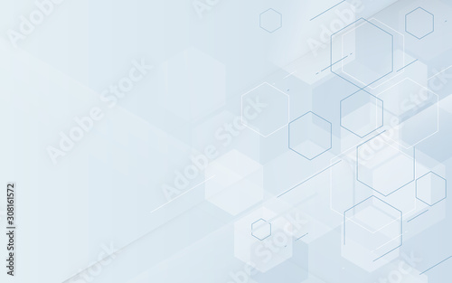 Abstract geometric technology digital hi tech concept background. Space for y...