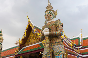 Wall Mural - Thai demons standing in Grand palace, Bangkok,Thailand