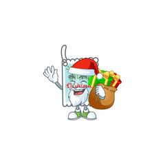 Sticker - Santa with gift bag christmas greeting card Cartoon character design